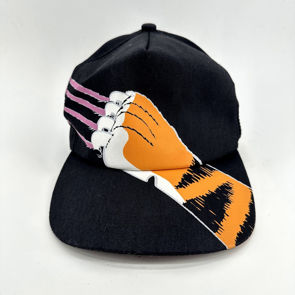 American Legend Uniroyal Hat Mens OSFA Black Tiger Paw Vintage 90s Strapback Cap